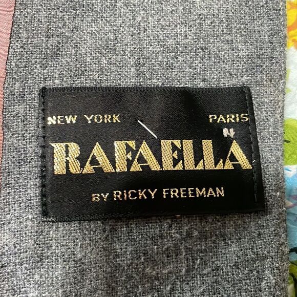 Vtg 70s/80s Rafaella by Ricky Freeman gray tweed blazer - Picture 7 of 9